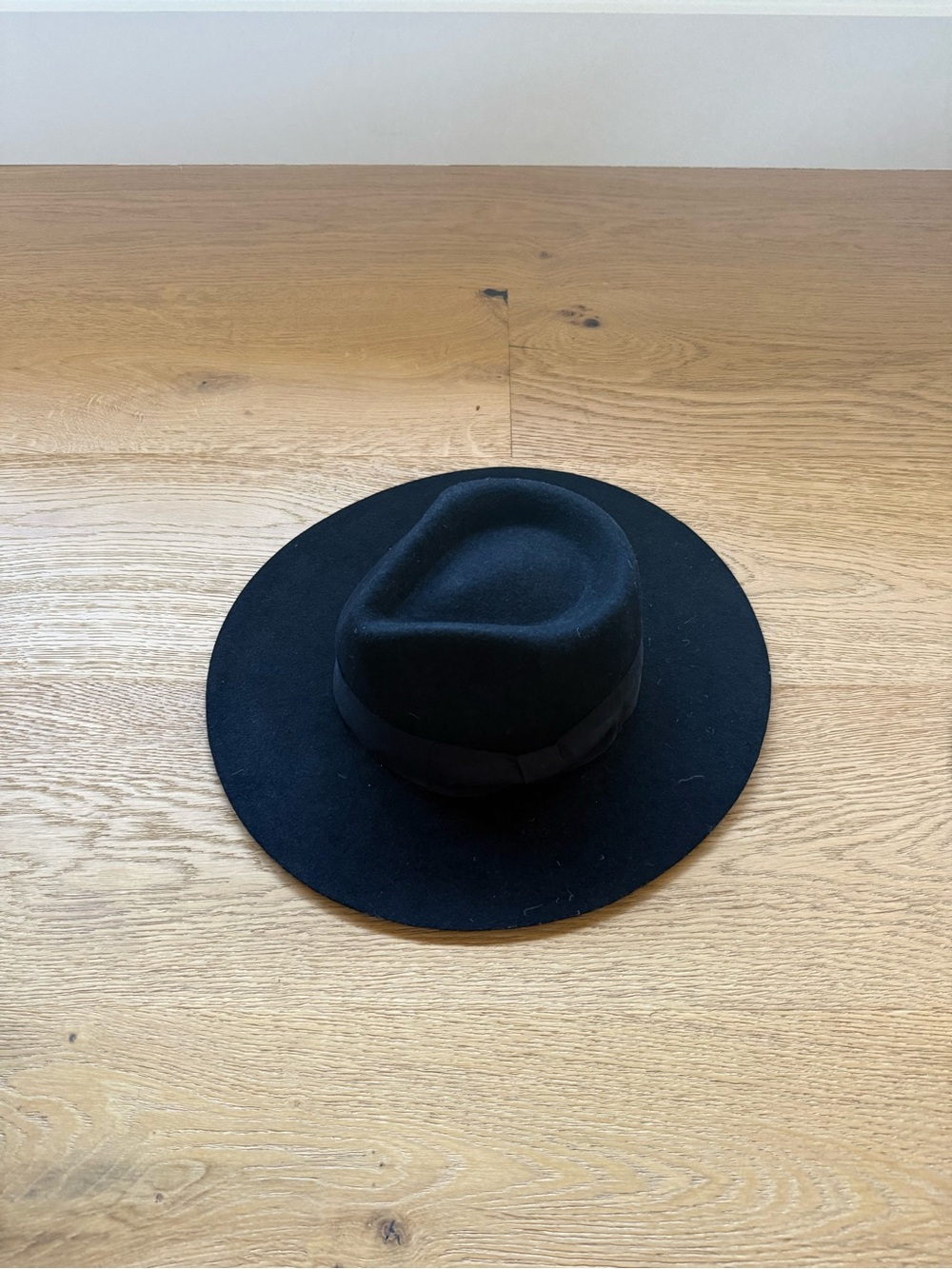 Amuse Society Classic Wide-Brim Fedora Hat - Black